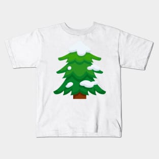 Christmas Snow Tree Kids T-Shirt